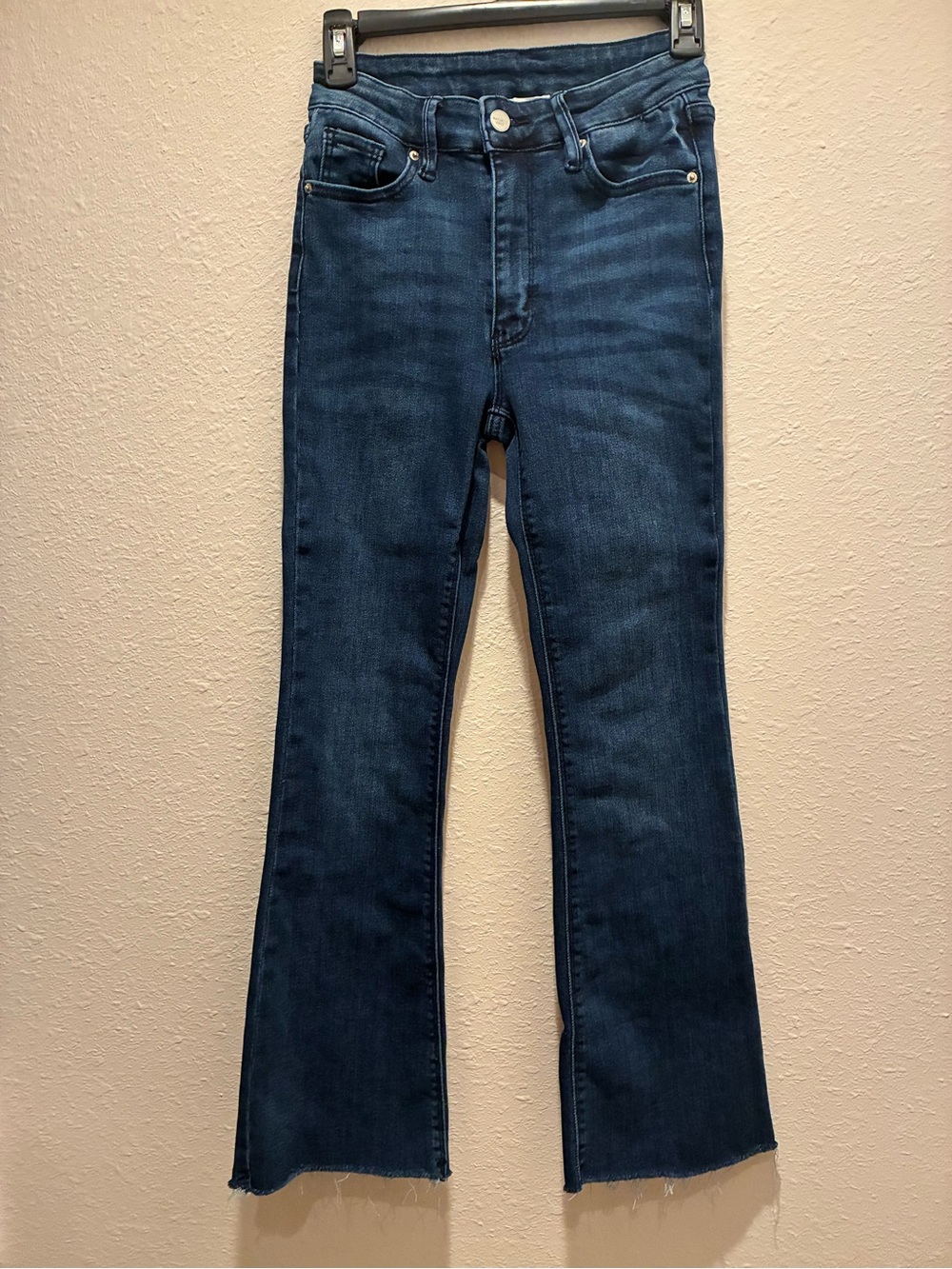 For the Republic Denim Dark Blue Women's High-Rise Slight Flared Jeans Size 2
